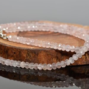 Aaa Morganite Necklace, Genuine High Quality Faceted Morganite Chocker