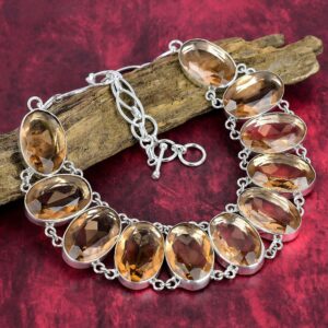 Amazing Faceted Morganite Necklace 925 Sterling Silver Beautiful Morganite Gemstone Jewelry Adjustable Chain Necklace Birthday Gift