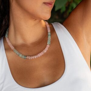 Morganite Necklace | Morganite necklace | Candy Morganite necklace | [ENMP1478] pink gemstone necklace | green Morganite necklace, Morganite