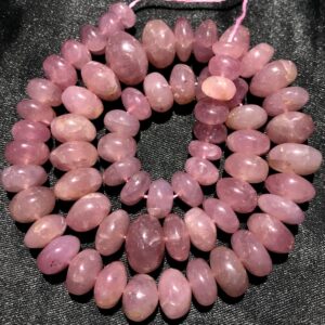 Extremely Rare~natural Pink Morganite Smooth Rondelle Beads Earth Mined Morganite Gemstone Beads Pink Morganite Rondelle 18” Beaded Necklace