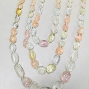 Natural Morganite Necklace, Nuggets Beads, Multi Morganite Tumble Shape, Gemstone Necklace, Nuggets, Beads, Diy Craft, Birthstone, Gift Her Natural Morganite Necklace, Nuggets Beads, Multi Morganite Tumble Shape, Gemstone Necklace, Nuggets, Beads, Diy Craft, Birthstone, Gift Her