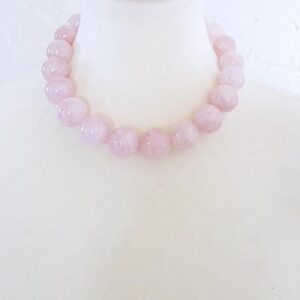 Petal Pink Morganite Necklace - 20mm Sterling Silver Handcrafted Luxury