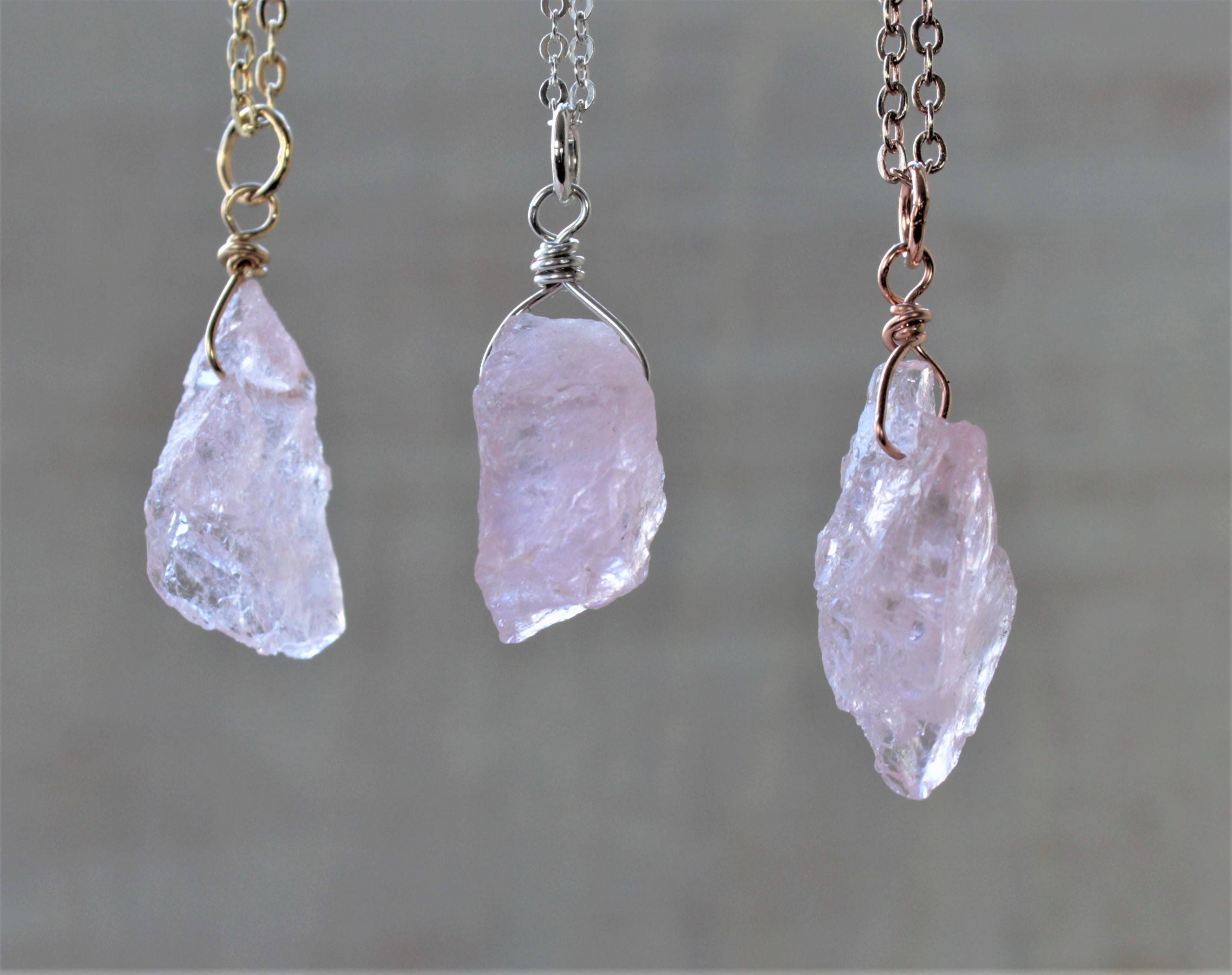Raw Crystal Necklace, Morganite Necklace In Rose Gold, Morganite Jewelry March Birthstone Pink Beryl Rose Aquamarine Necklace Raw Aquamarine Raw Crystal Necklace, Morganite Necklace In Rose Gold, Morganite Jewelry March Birthstone Pink Beryl Rose Aquamarine Necklace Raw Aquamarine