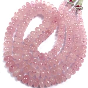 Very Rare Aaa+ Pink Morganite 2 Layer Necklace Morganite Beads Necklace Natural Morganite Smooth Rondelle Beads Pink Aquamarine Smooth Beads