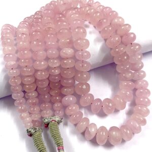 Very Rare Aaa+ Pink Morganite 2 Layer Necklace Morganite Beads Necklace Natural Morganite Smooth Rondelle Beads Pink Aquamarine Smooth Beads