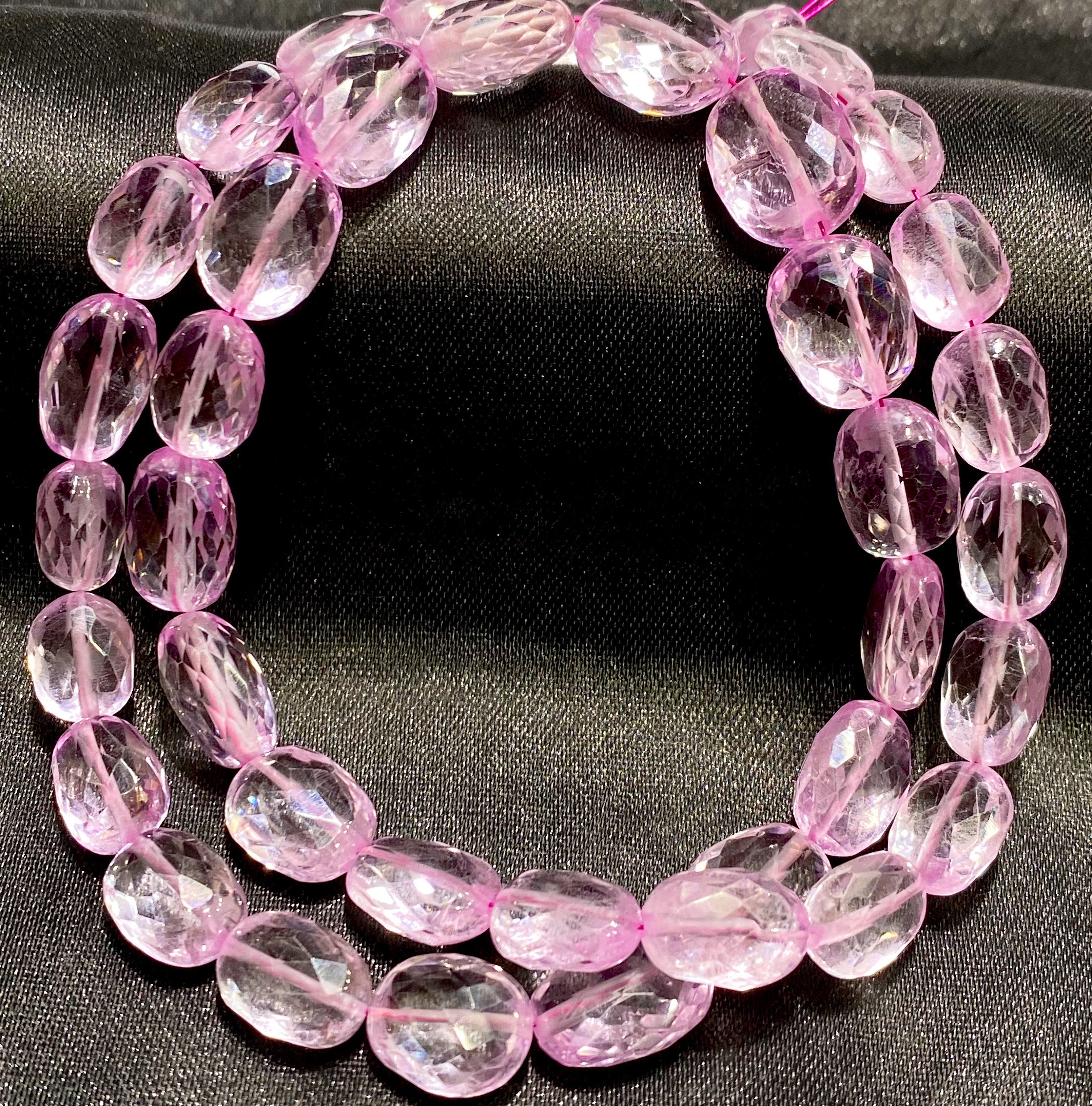 Aaaa Quality~~gorgeous~~pink Morganite Faceted Oval Beads 8-10mm 18” Morganite Gemstone Beads Pink Morganite Oval Shape Beads Jewellery Bead