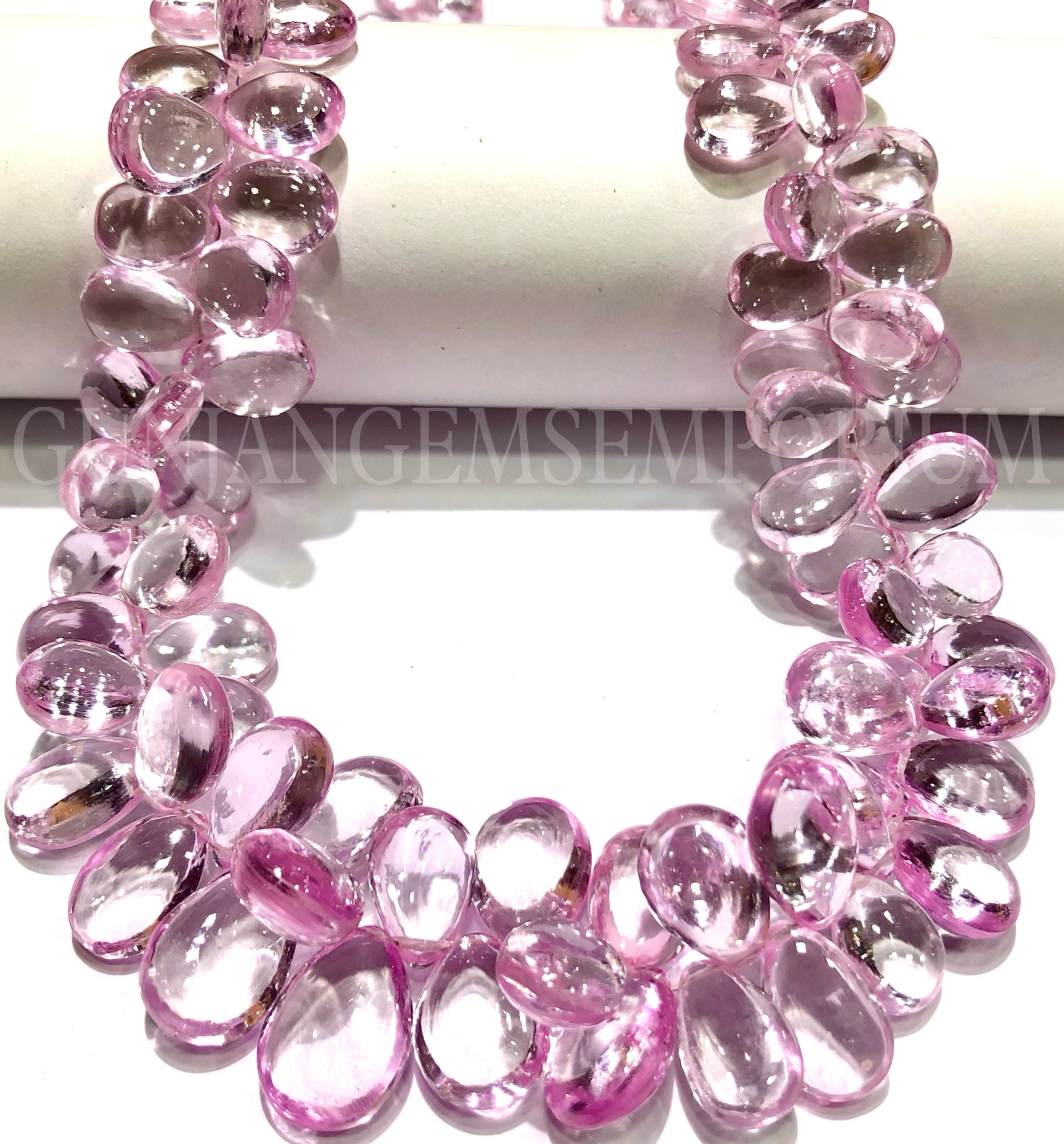 Aaaa++ Quality~~rare~~pink Morganite Smooth Almond Beads Morganite Pear Shape Beads Morganite Gemstone Beads Side Drilled Morganite Almonds