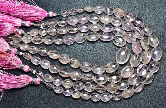 Beautiful Morganite Oval Beads - 8 Inches - Natural Smooth Morganite Oval Briolettes Strand - Size Is 6.5x8 - 8x11 Mm #1546 Beautiful Morganite Oval Beads - 8 Inches - Natural Smooth Morganite Oval Briolettes Strand - Size Is 6.5x8 - 8x11 Mm #1546