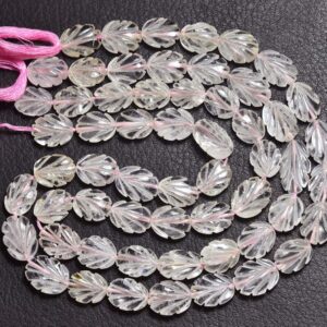 Morganite Carved Oval Beads - 13 Inches - Natural Hand Carving Morganite Oval Beads Strand - Size is 8x10 - 9x13 mm #1047