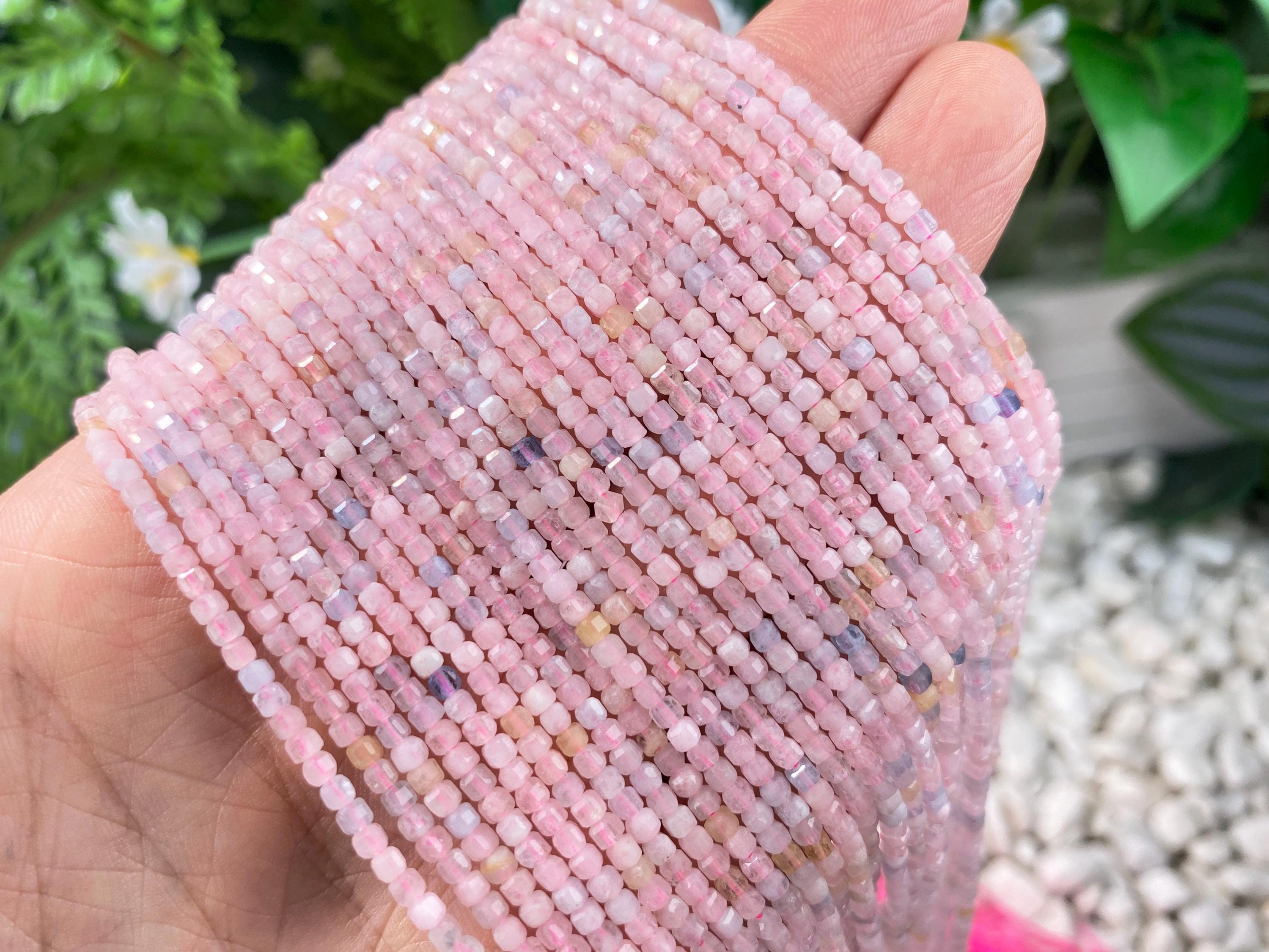 Natural 2mm Morganite Faceted Square Beads,crystals Loose Semi Precious Stone For Jewelry/neckalce/bracelets Gift Making Beads. Natural 2mm Morganite Faceted Square Beads,crystals Loose Semi Precious Stone For Jewelry/neckalce/bracelets Gift Making Beads.