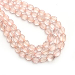 Morganite Smooth Oval Beads, 4.5x5.5 Mm To 7.5x10 Mm , Morganite Jewelry Making Beads, 8 Inches / 18 Inches Full Strand, Price Per Strand