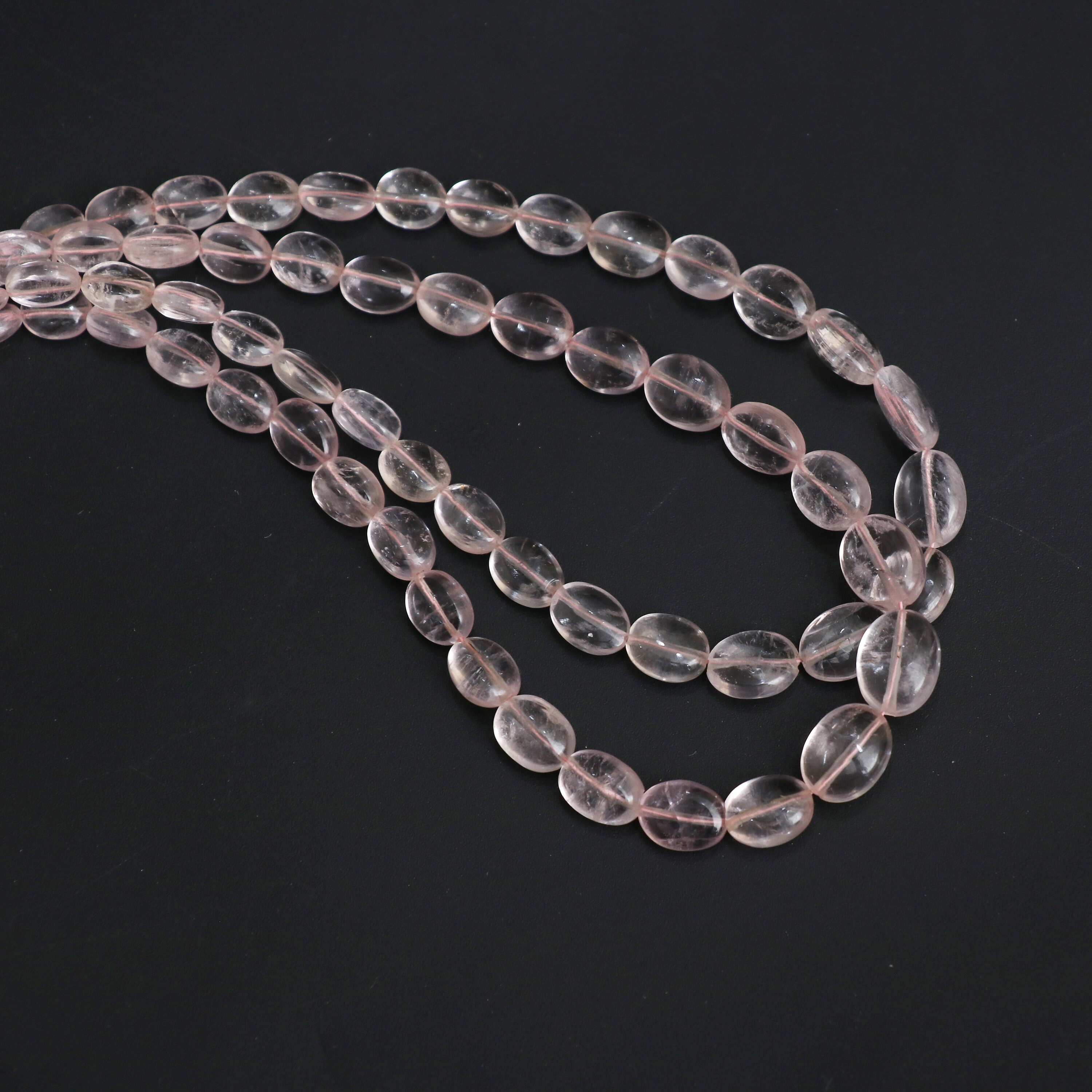 Morganite Smooth Oval Beads, 4x5 Mm To 8x10 Mm, Morganite Jewelry Making Beads, Plain Oval Beads, 18 Inches Full Strand, Price Per Strand