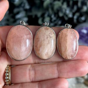 Morganite Pendant Necklace, .925 Sterling Silver, Faceted, Square, Triangle Morganite Pendant Necklace, .925 Sterling Silver, Faceted, Square, Triangle