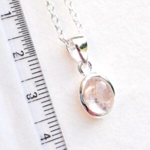 Morganite Necklace, Oval Pink Gemstone, 925 Sterling Silver Bezel Pendant Morganite Necklace, Oval Pink Gemstone, 925 Sterling Silver Bezel Pendant
