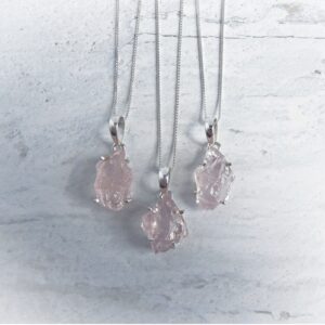 Morganite Necklace Sterling Silver • Morganite Pendant • Raw Morganite Necklace • Gift For Her • Rough Gemstone Necklace • March Birthstone Morganite Necklace Sterling Silver • Morganite Pendant • Raw Morganite Necklace • Gift For Her • Rough Gemstone Necklace • March Birthstone