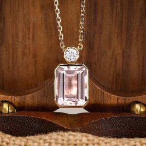 Pink Morganite Necklace For Women Wedding Anniversary Gift For Her 925 Sterling Silver Handmade Necklace Gemstone Chain Necklace Pendant Pink Morganite Necklace For Women Wedding Anniversary Gift For Her 925 Sterling Silver Handmade Necklace Gemstone Chain Necklace Pendant