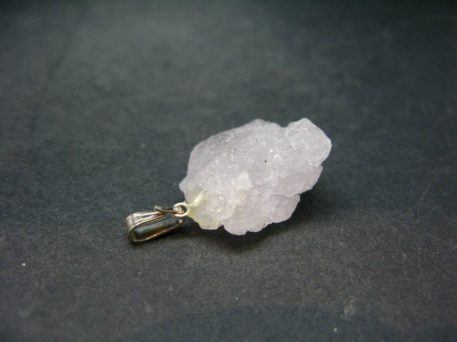 Very Nice Pink Morganite Silver Pendant From Brazil - 1.2" - 4.2 Grams