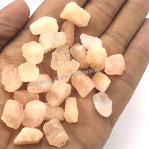10 Raw Pink Morganite Crystals: Natural Gemstone Rough (12-16 MM)