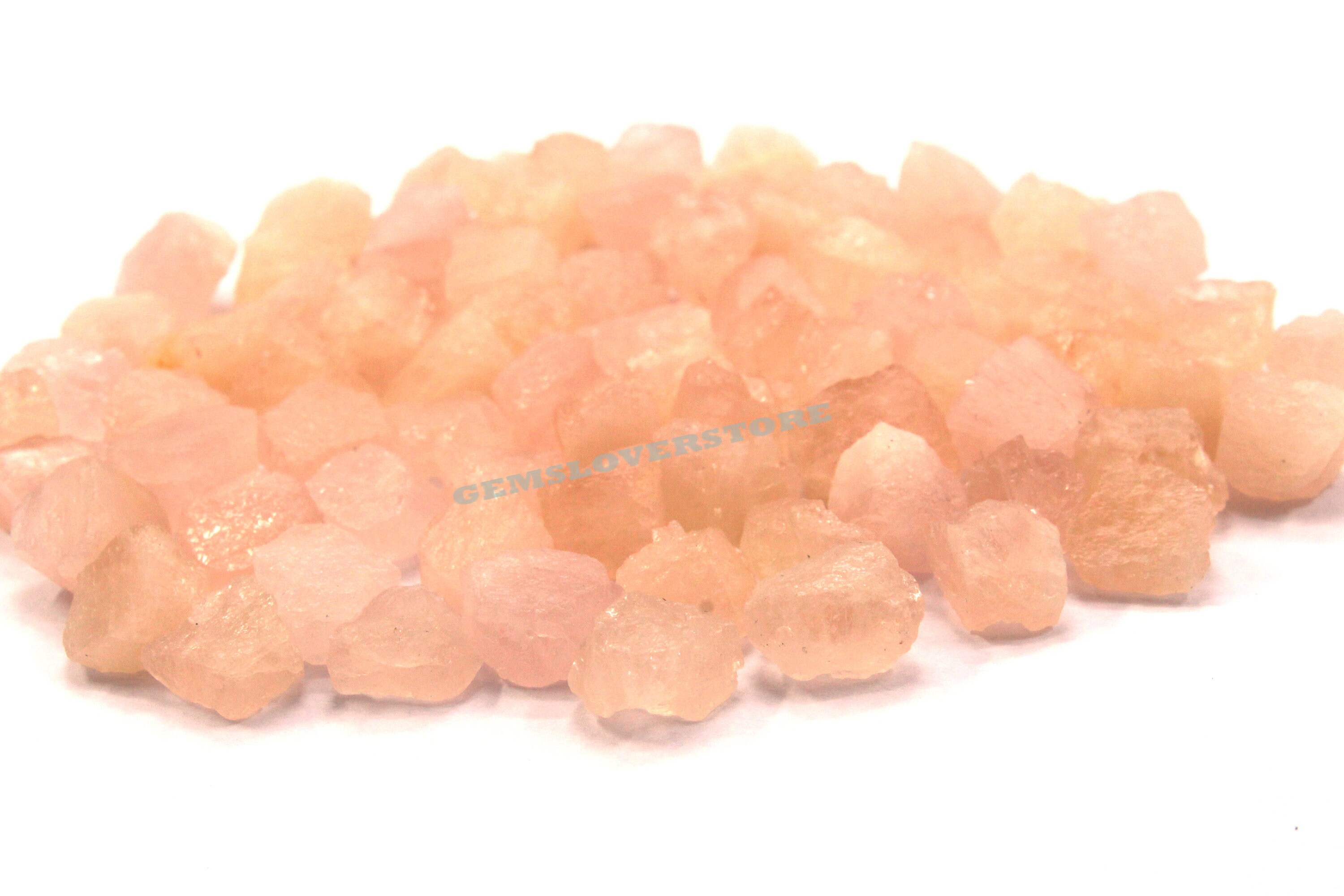 25 Pink Morganite Rough Stones: Natural Gemstone Crystals (8-10 Mm)
