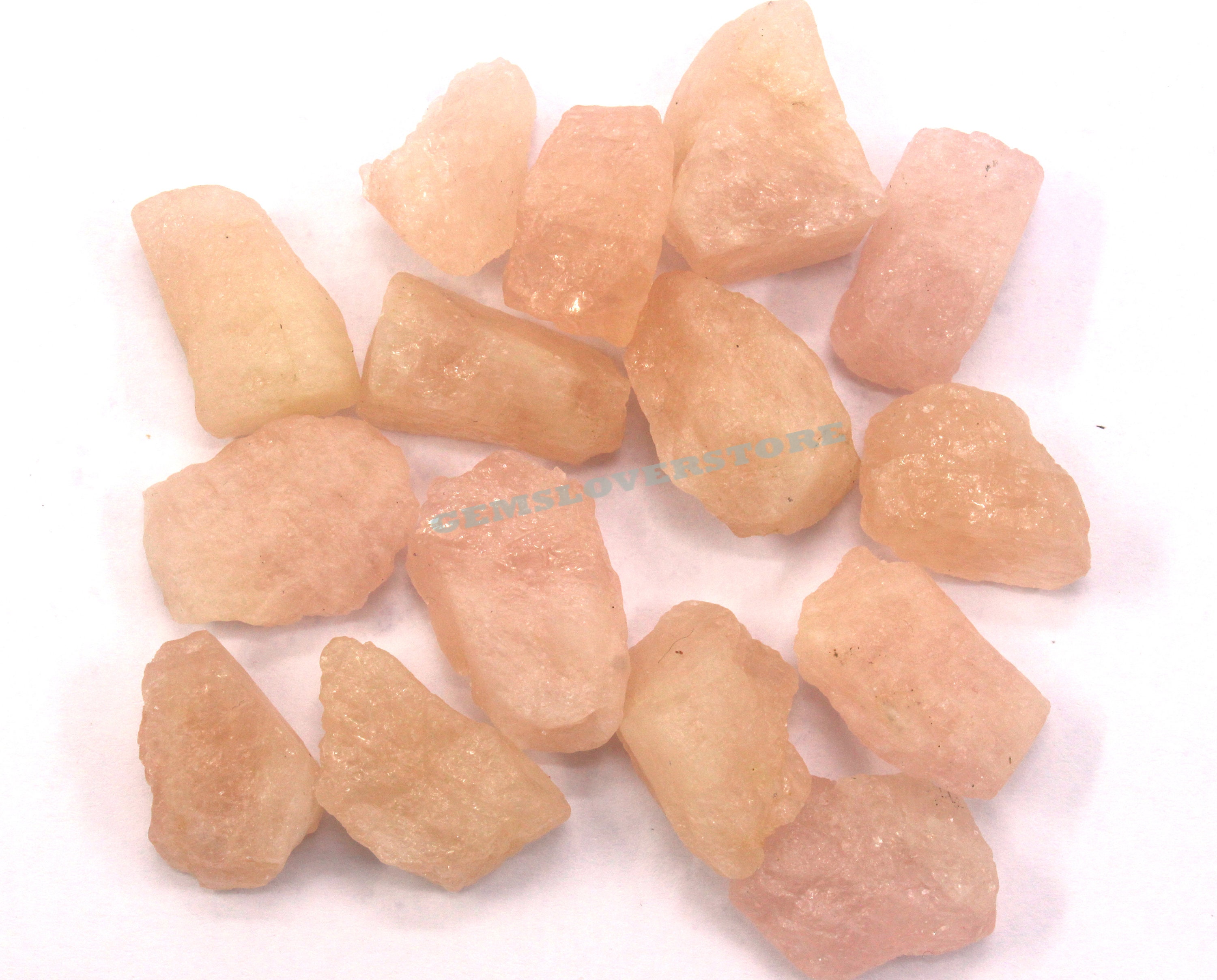 5 Pink Morganite Rough Gemstones (16-20 Mm): Untreated Chakra Healing Crystals