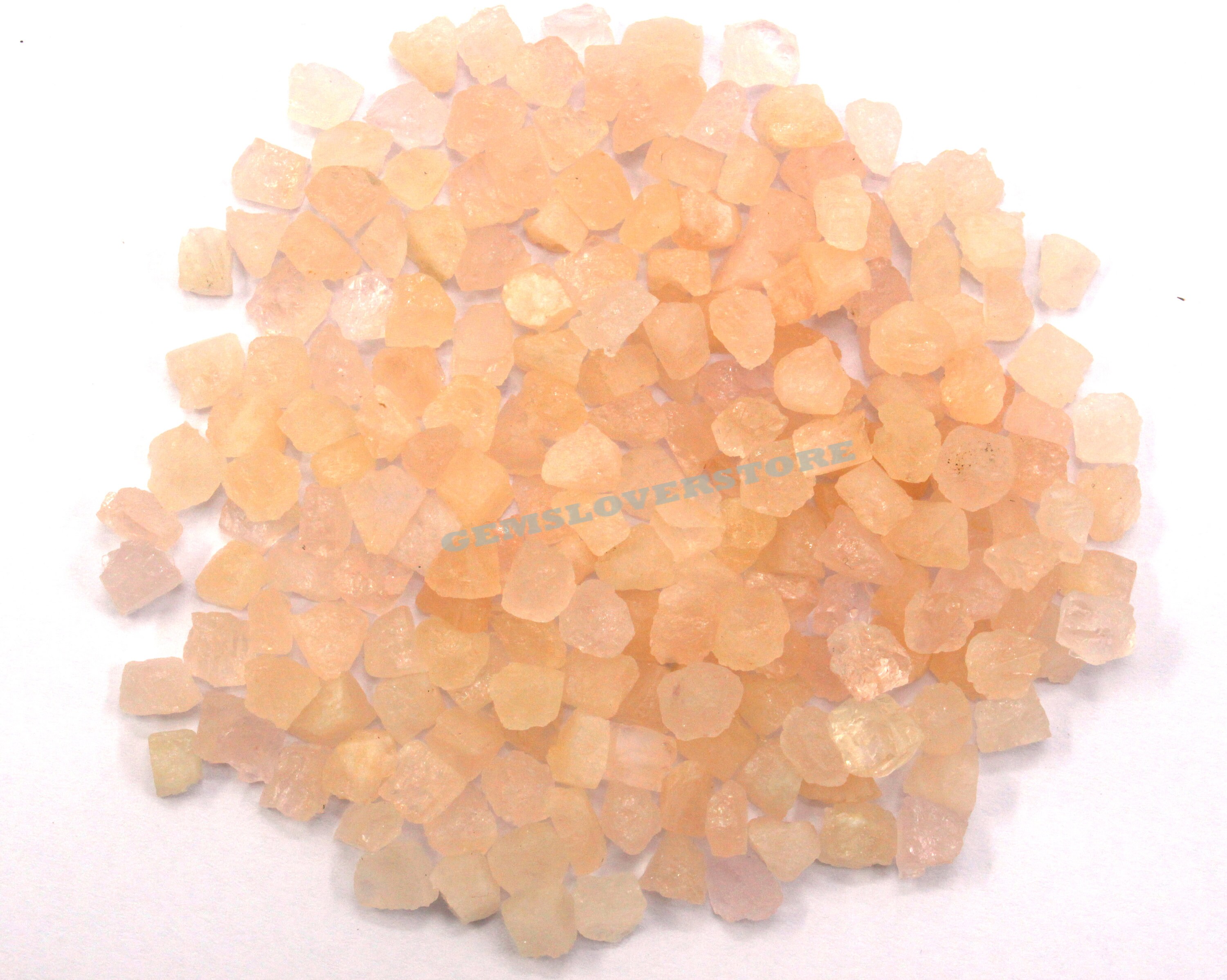 50 Pink Morganite Raw Stones: Unpolished Crystals (4-6 Mm)
