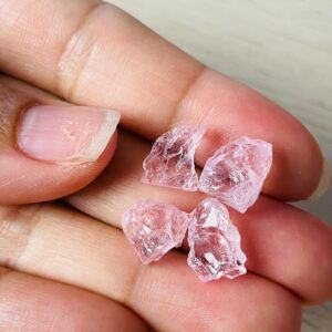 Pink Morganite Lot (3.41G) Rare Rainbow Top Quality Small Rough Morganite Crystal Raw Gemstones