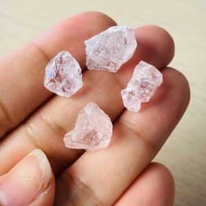 Pink Morganite Lot (9.4G) Rare Top Quality Small Rough Morganite Crystal Raw Gemstones