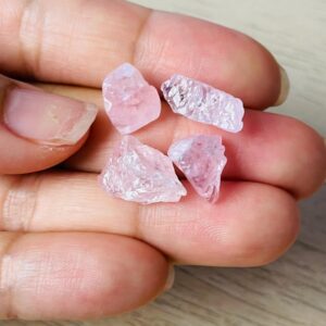 Rare Clear Morganite (15.3G) Top Quality Small Rough Morganite Crystal Raw Gemstone