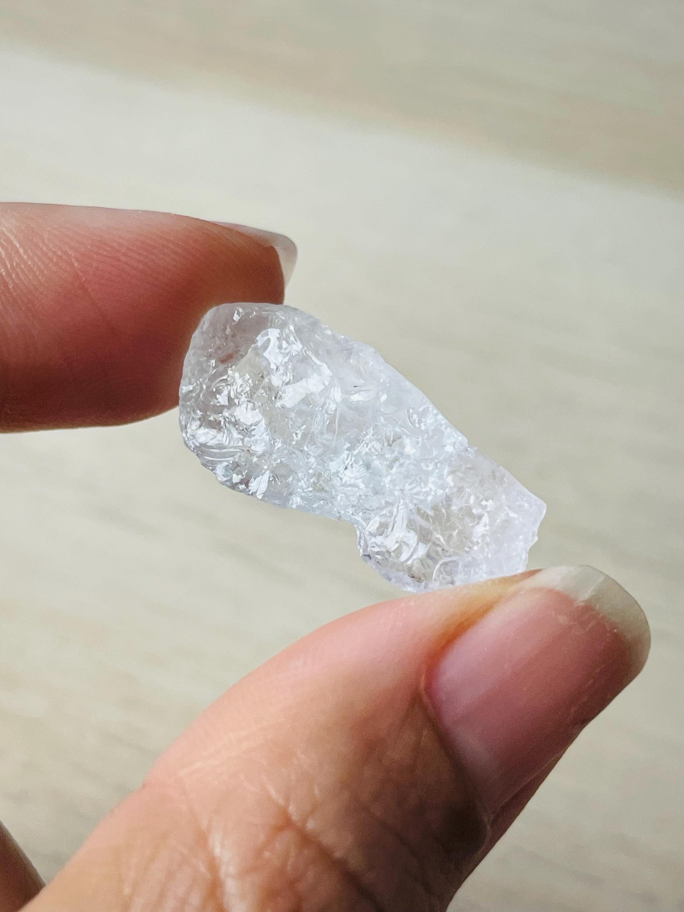 Rare Clear Morganite (3.2g) Top Quality Small Rough Morganite Crystal Raw Gemstone
