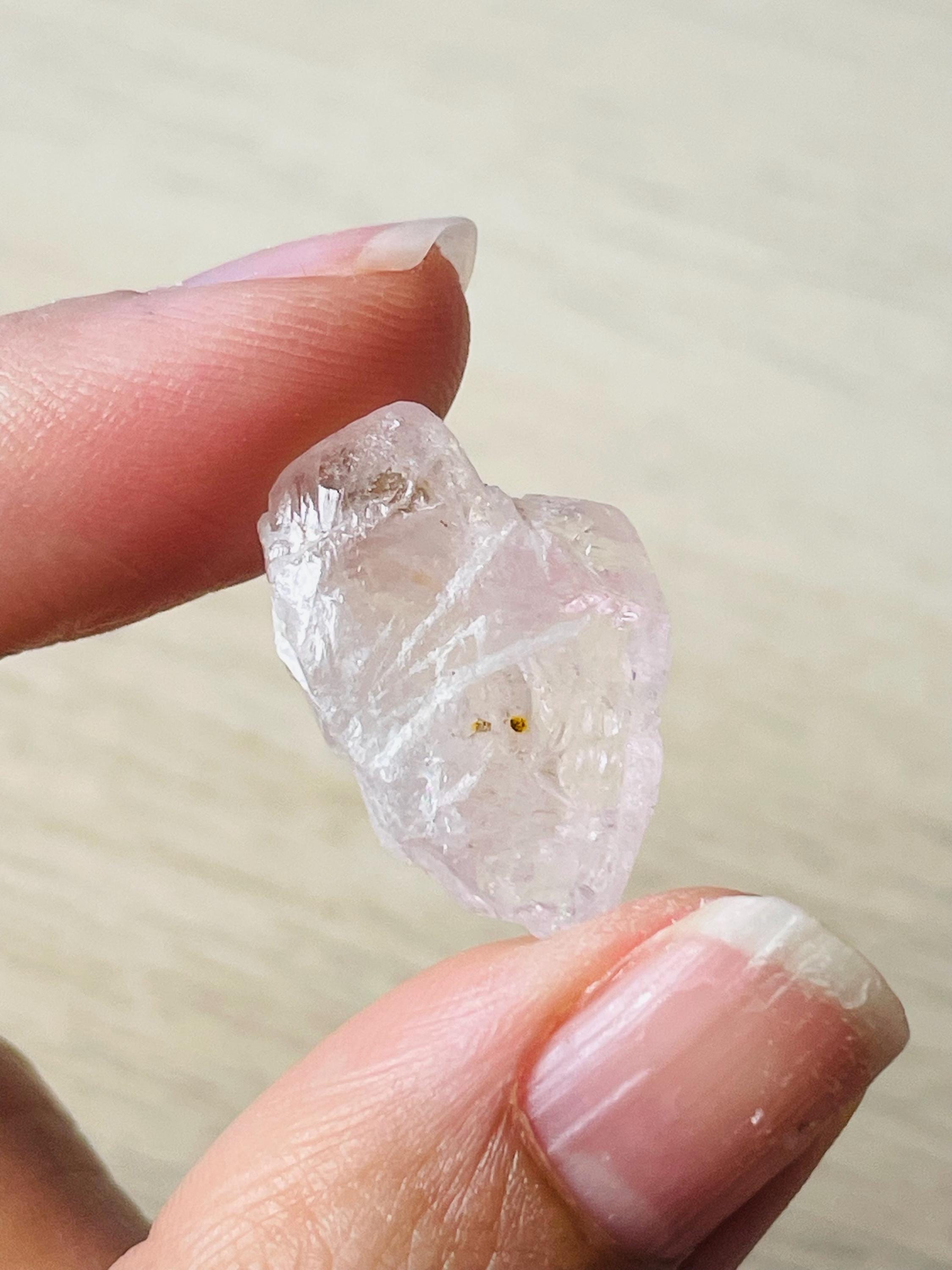Rare Pink Clear Morganite (4.2g) Top Quality Small Rough Morganite Crystal Raw Gemstone
