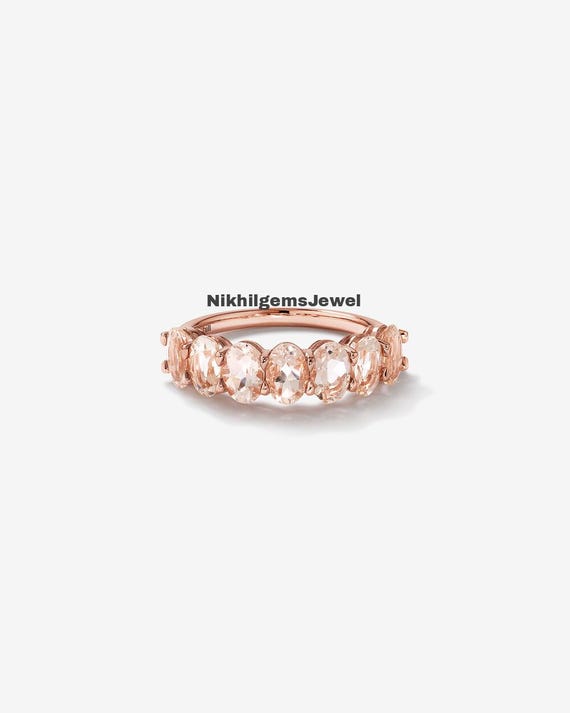 Oval Morganite And Diamond Halo Ring: Rose Gold Engagement Ring