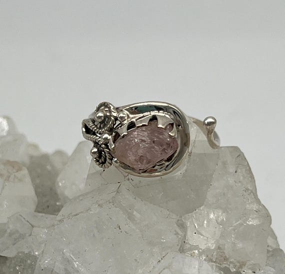 Morganite Ring, Size 8 1/2-adjustable