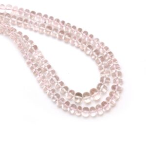 Morganite Smooth Rondelle Beads, 6 Mm To 9.5 Mm, Morganite Jewelry Making Beads, 21 Inches Full Strand, Price Per Strand Morganite Smooth Rondelle Beads, 6 Mm To 9.5 Mm, Morganite Jewelry Making Beads, 21 Inches Full Strand, Price Per Strand