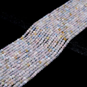 2MM Morganite Gemstone Natural Grade AAA Round Beads 15 inch Full Strand (80016580-P63) 2MM Morganite Gemstone Natural Grade AAA Round Beads 15 inch Full Strand (80016580-P63)