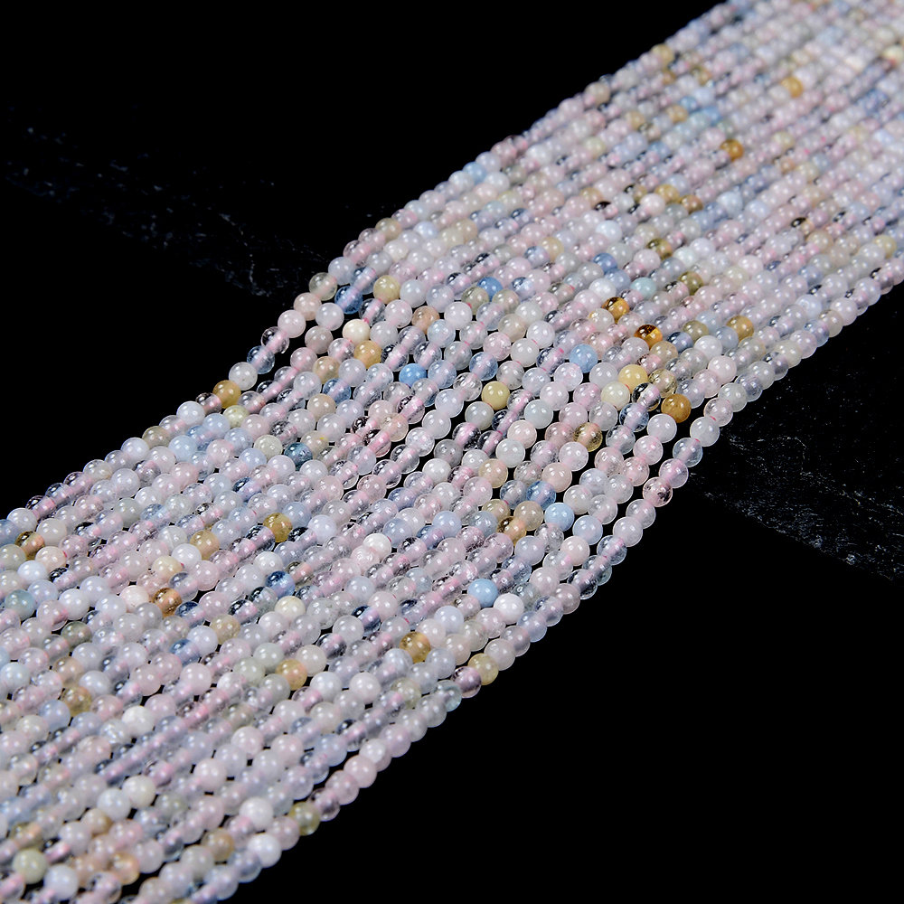 2mm Morganite Gemstone Natural Grade Aaa Round Beads 15 Inch Full Strand (80016580-p63)
