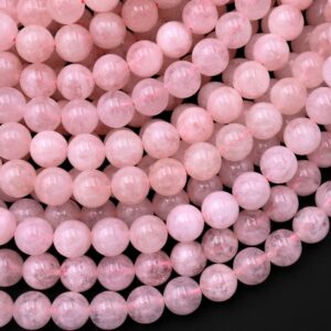 Aa Natural Morganite Beads Smooth 6mm 8mm 10mm Round Beads Pink Beryl Aquamarine Gemstone 15.5" Strand Aa Natural Morganite Beads Smooth 6mm 8mm 10mm Round Beads Pink Beryl Aquamarine Gemstone 15.5" Strand