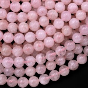 Aa Natural Morganite Beads Smooth 6mm 8mm 10mm Round Beads Pink Beryl Aquamarine Gemstone 15.5" Strand Aa Natural Morganite Beads Smooth 6mm 8mm 10mm Round Beads Pink Beryl Aquamarine Gemstone 15.5" Strand