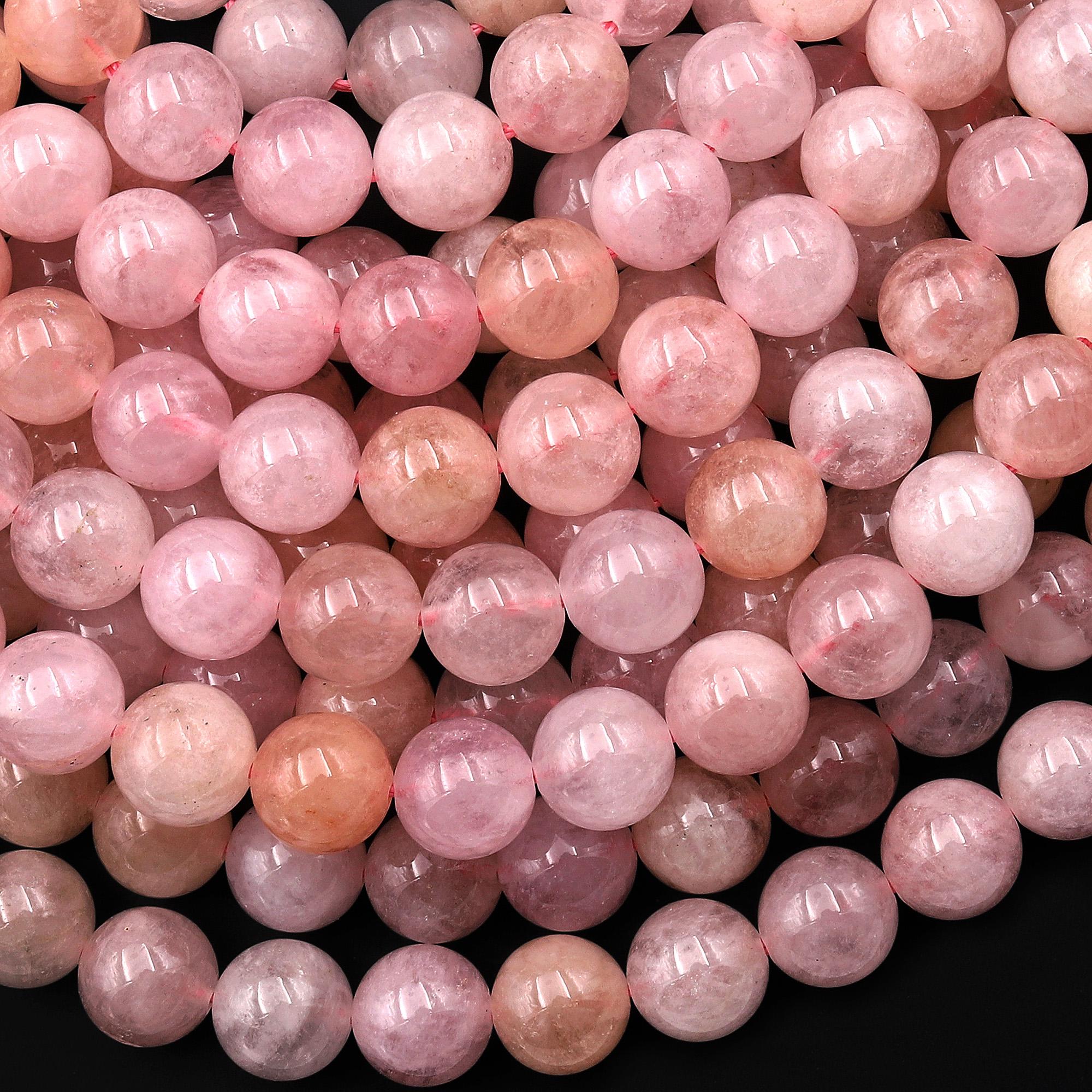 Aaa Natural Morganite Beads Smooth 6mm 8mm Round Beads Genuine Pink Beryl Aquamarine Gemstone 15.5" Strand Aaa Natural Morganite Beads Smooth 6mm 8mm Round Beads Genuine Pink Beryl Aquamarine Gemstone 15.5" Strand