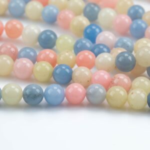 Morganite Beryl Color Smooth Round Beads 4mm 6mm 8mm 10mm 12mm - Single Or Bulk - 15.5" Aaa Quality