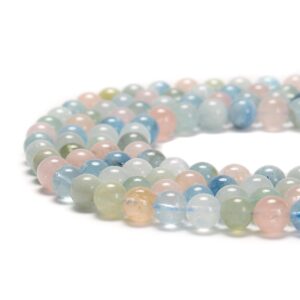 High Grade Multi Color Morganite Smooth Round Beads Size 6mm 8mm 10mm 15.5''std High Grade Multi Color Morganite Smooth Round Beads Size 6mm 8mm 10mm 15.5''std