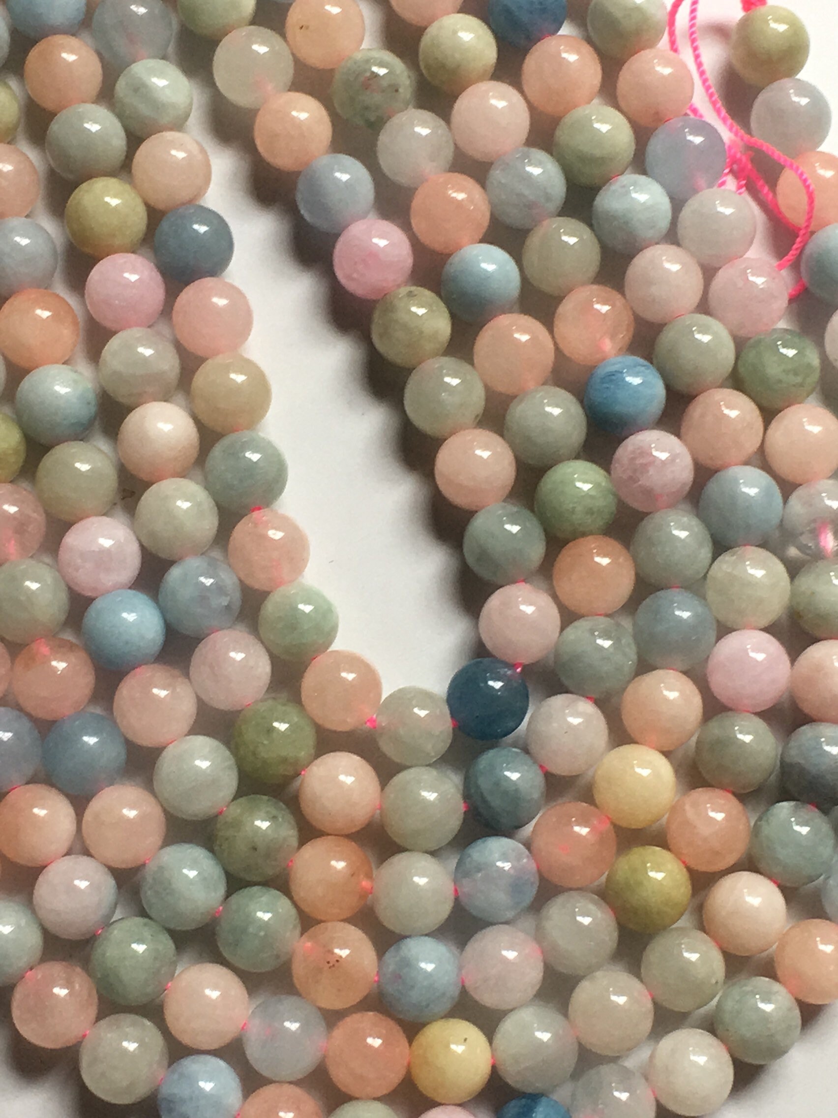 Independence Day Sale Morganite Gemstone Round Beads Morganite 8 Mm Beads 15 Inch Strand, Morganite Beads For Jewelry Making