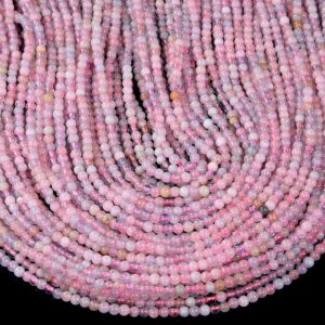 Natural Morganite Gemstone Grade AA Round 2MM 3MM Loose Beads 15 inch Full Strand BULK LOT 1,2,6,12 and 50 (P59) Natural Morganite Gemstone Grade AA Round 2MM 3MM Loose Beads 15 inch Full Strand BULK LOT 1,2,6,12 and 50 (P59)