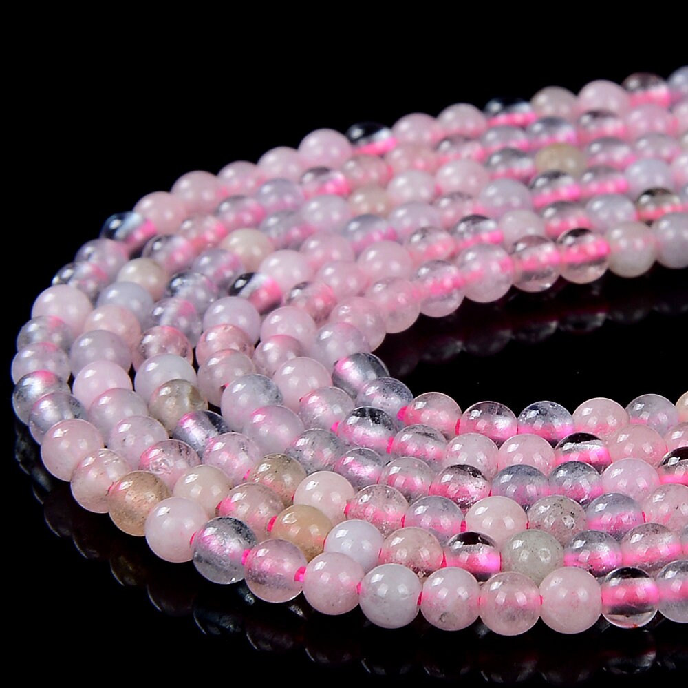 Natural Morganite Gemstone Grade Aa Round 2mm 3mm Loose Beads 15 Inch Full Strand (p59)