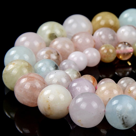 Natural Pink Morganite, Pink Beryl Gemstone Grade A Round 5mm 6mm 8mm 10mm Loose Beads Bulk Lot 1,2,6,12 And 50 (d374)
