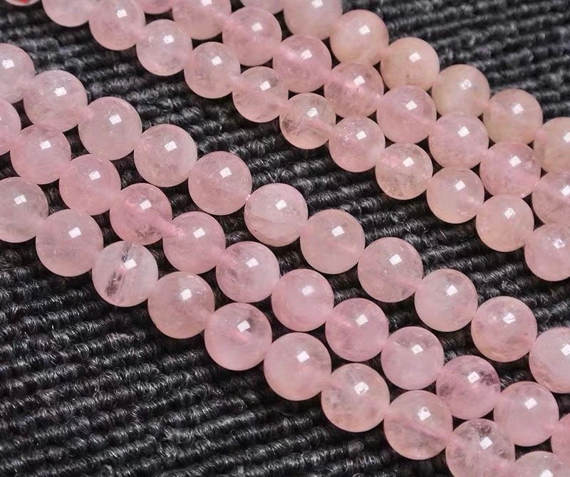 Natural Pink Morganite Smooth And Round Beads,6mm/8mm/10mm/12mm Pink Morganite Beads,15 Inches One Strand