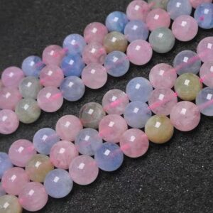 Natural Morganite Smooth And Round Beads,6mm/8mm/10mm/12mm Morganite Beads,15 Inches One Starand Natural Morganite Smooth And Round Beads,6mm/8mm/10mm/12mm Morganite Beads,15 Inches One Starand