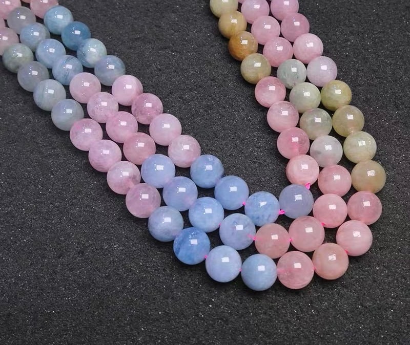 Natural  Morganite Smooth And Round Beads,6mm/8mm/10mm/12mm Morganite Beads,15 Inches One Starand