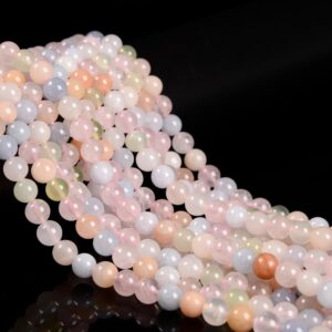 Morganite Smooth Round Beads 4mm 6mm 8mm 10mm 12mm 15.5" Strand