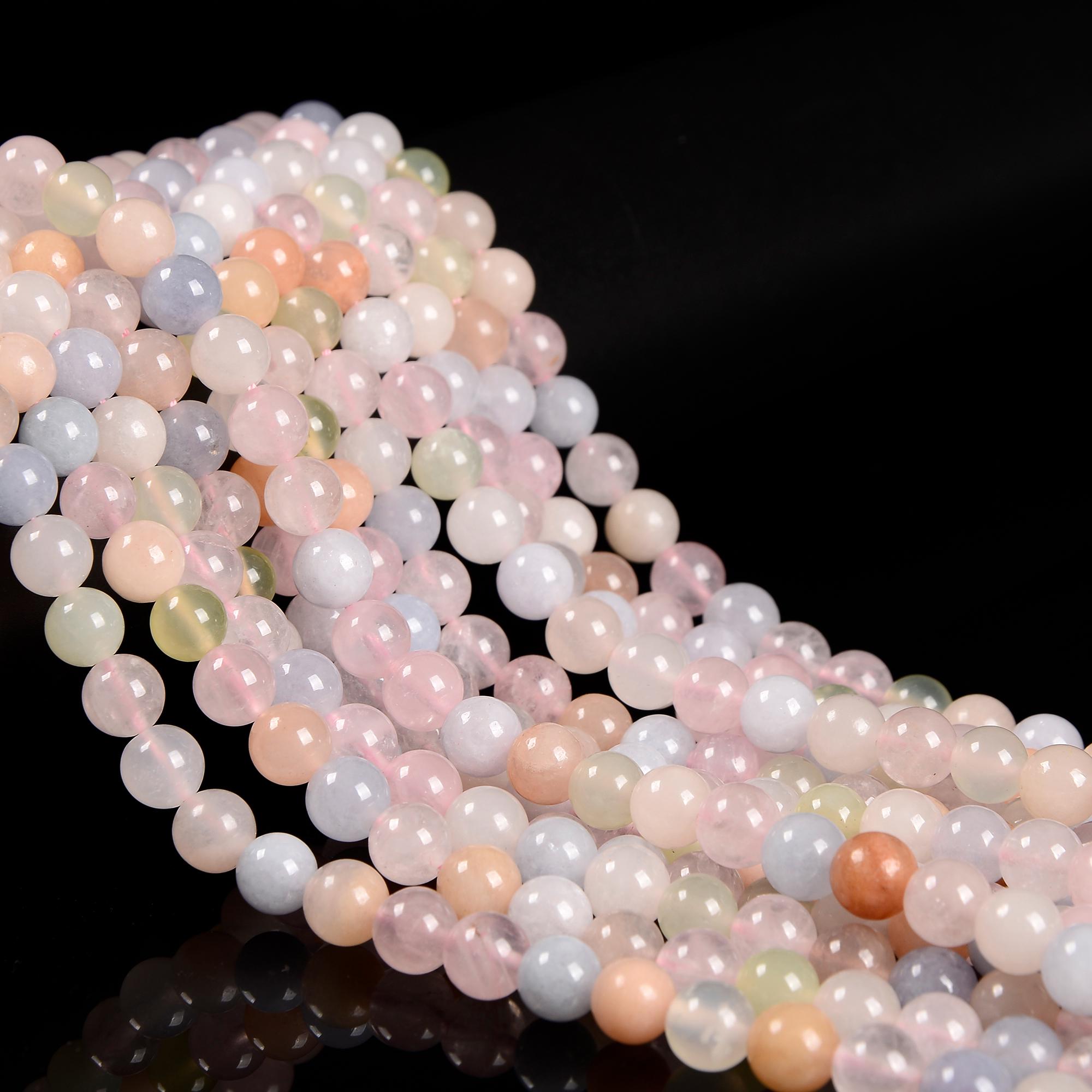 Morganite Smooth Round Beads 4mm 6mm 8mm 10mm 12mm 15.5" Strand Morganite Smooth Round Beads 4mm 6mm 8mm 10mm 12mm 15.5" Strand