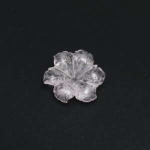 Morganite Flower Carving Loose Gemstone, 17x19 Mm, Morganite Jewelry Handmade Gift For Women, 1 Piece